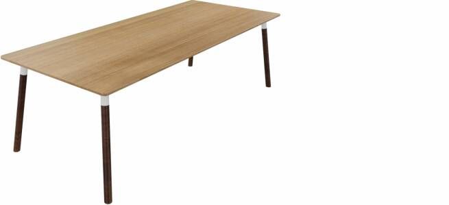 Huislijn Tafel 8811 recht 200 x 100 cm. Wit Toscaans noten Beuken wenge