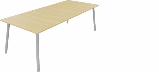 Huislijn Tafel 8811 recht 240 x 100 cm. Alu Beuken Aluminium