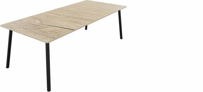 Huislijn Tafel 8811 recht 240 x 100 cm. Zwart Eiken YT49a Beuken donker