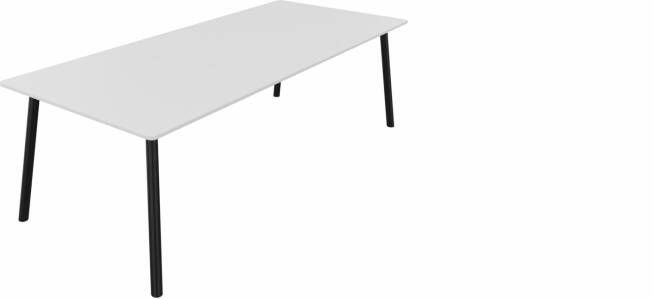 Huislijn Tafel 8811 recht 240 x 100 cm. Zwart Wit Zwart