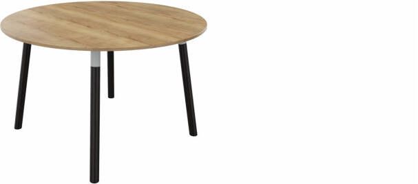 Huislijn Tafel 9311 rond 120 cm. Alu Eiken YT49a Beuken donker