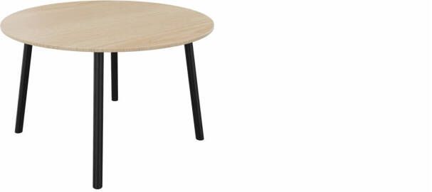 Huislijn Tafel 9311 rond 120 cm. Zwart Eiken licht Zwart