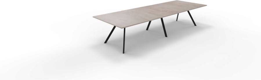 Huislijn Vergadertafel 7011 recht 360 x 120 cm. Zwart Eiken Robson