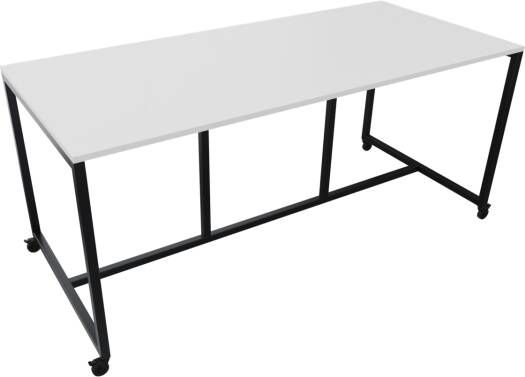 Huislijn Verrijdbare vergadertafel 4911 160 x 108 cm. Zwart Wit