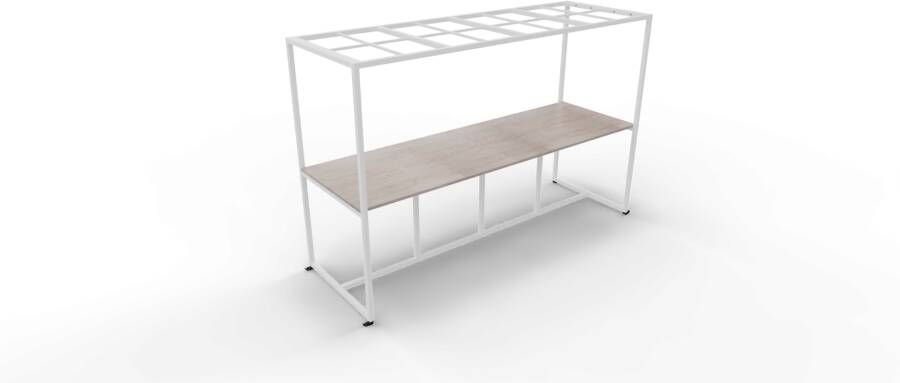 Huislijn Verrijdbare vergadertafel 5311 met dakelement 160 x 100 cm. Wit Eiken Robson