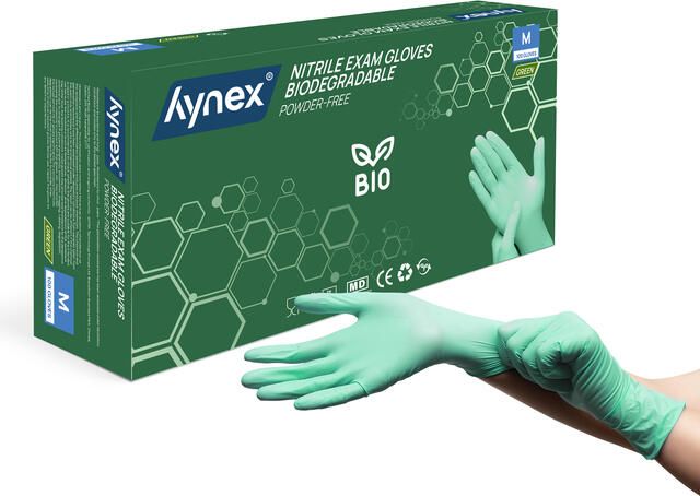 Hynex Handschoen nitril Bio M groen 3.5gr100 stuks