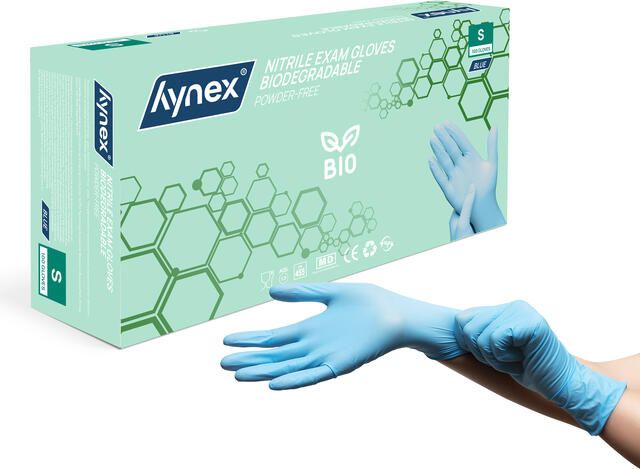 Hynex Handschoen nitril Bio S blauw 3.5gr 100 stuks