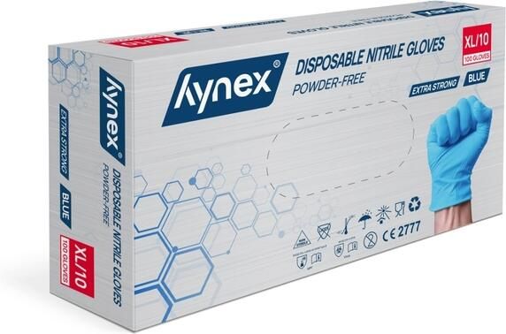Hynex Handschoen nitril XL blauw 5gr extra sterk 100 stuks