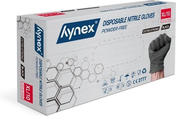 Hynex Handschoen nitril XL zwart 5gr extra sterk 100 stuks