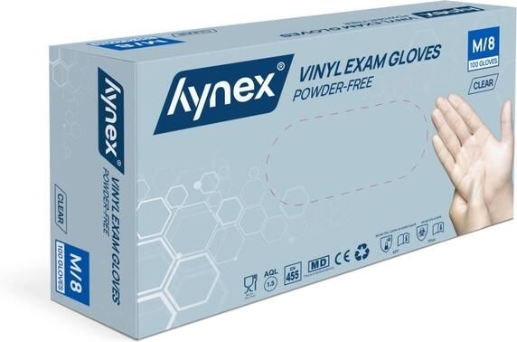Hynex Handschoen vinyl M transparant 4.5gr 100 stuks