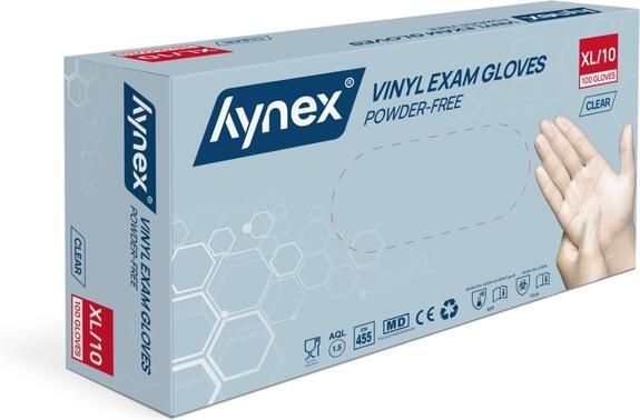Hynex Handschoen vinyl XL transparant 4.5gr 100 stuks
