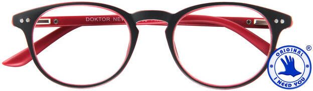 I Need You Leesbril Dokter New +2.50 dpt grijs rood