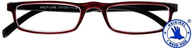 I Need You Leesbril Half-line +3.00 dpt rood