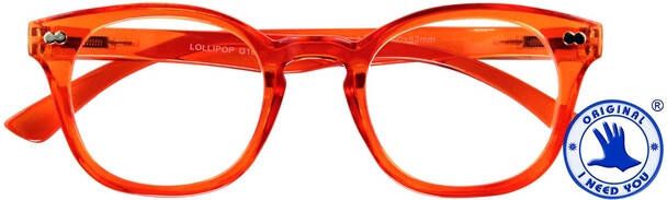 I Need You Leesbril Lollipop +1.00 dpt oranje