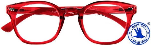 I Need You Leesbril Lollipop +1.00 dpt rood
