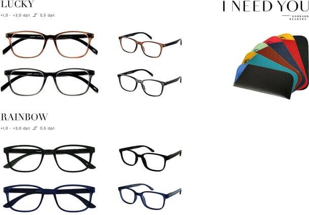 I Need You Leesbril Lucky Rainbow assorti doos Ã  32 brillen en hoesjes
