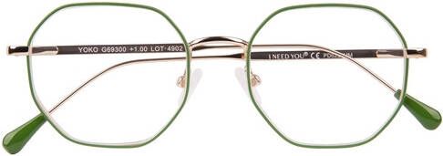 I Need You Leesbril Yoko +1.5 dpt groen-goud