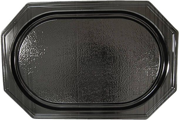 Conpax Cateringschaal uit gerecycleerd PET ft 55 x 36 cm zwart pak van 10 stuks