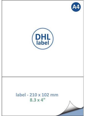 Iezzy Etiket DHL A4 1.000 vel 210x102 mm 1000 labels