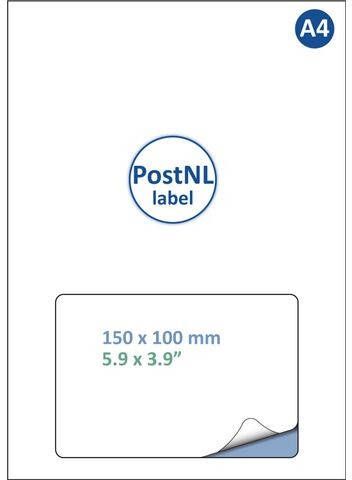 Iezzy Etiket Post NL A4 1.000 vel 150x100 mm 1000 labels