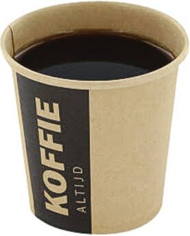 Conpax Beker uit karton (altijd koffie) 118 ml diameter 63 mm pak van 50 stuks