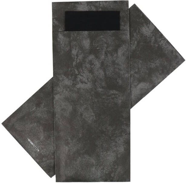 IEZZY horeca en catering Bestekzakje IEZZY 190x85mm antraciet gemarmerd met zwart servet 500st