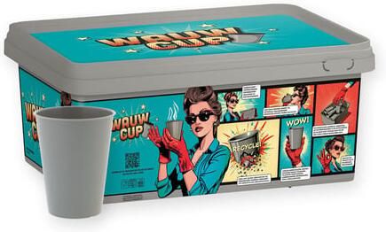 Conpax WAUW CUP herbruikbare beker uit PP 180 ml herbruikbare doos van 150 stuks - Foto 2