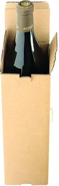 Iezzy Verzenddoos fles karton bruin 90x90x360mm