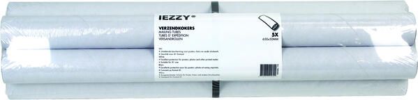 IEZZY Verzendkoker A1 650x50mm wit incl.doppen 5 stuks