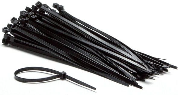 Iezzy Inbindstrips nylon 4.8x200mm D 49.5mm zwart 100 stuks