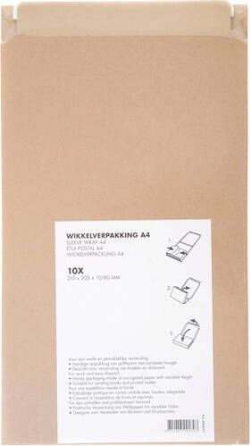 Iezzy Wikkelverpakking A4 met zelfklevende strip bruin - Foto 2