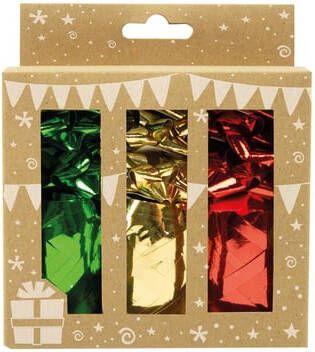 IG design Cadeauversieringsset 12-delig 3 kleurig