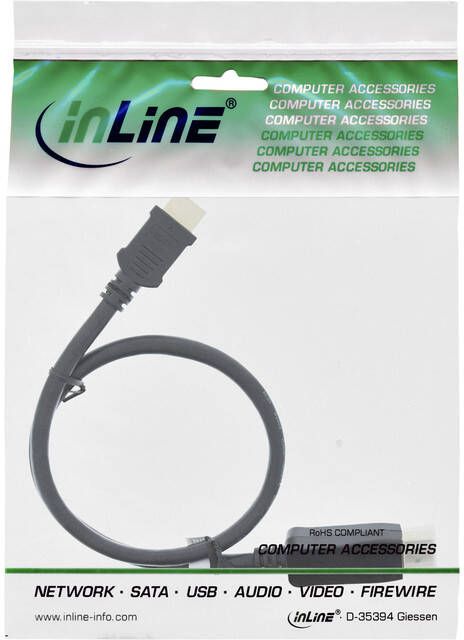 InLine Kabel Displayport HDMI 4K M M 2 meter zwart - Foto 1