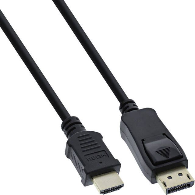 InLine Kabel Displayport HDMI 4K M M 2 meter zwart