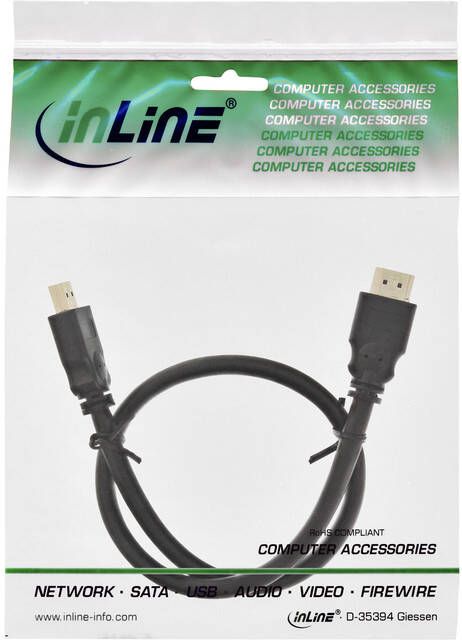 InLine Kabel HDMI 1080P M-M 3 meter zwart - Foto 2