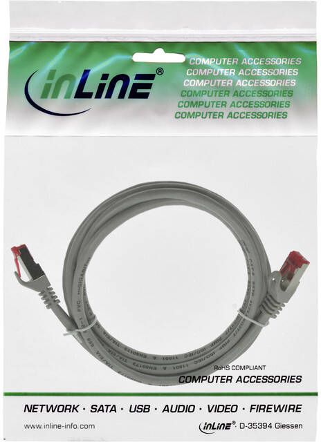 InLine Kabel patch CAT.6 S FTP 2 meter grijs