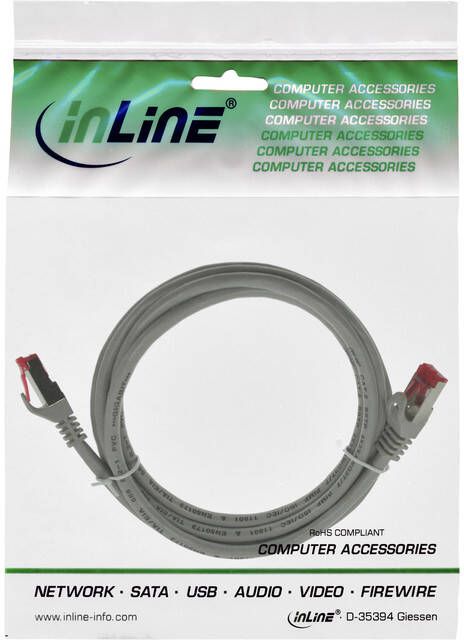 InLine Kabel patch CAT.6 S FTP 3 meter grijs - Foto 1