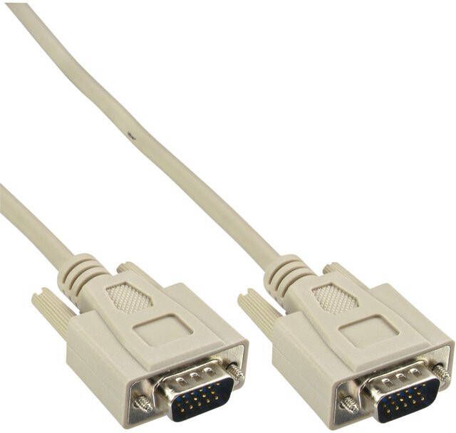 InLine Kabel S VGA 15HD M-M 2 meter beige en grijs