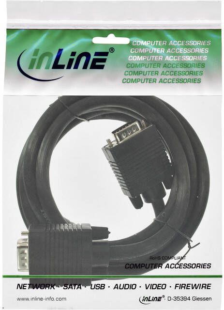 InLine Kabel S VGA 15HD M-M 2 meter zwart - Foto 2