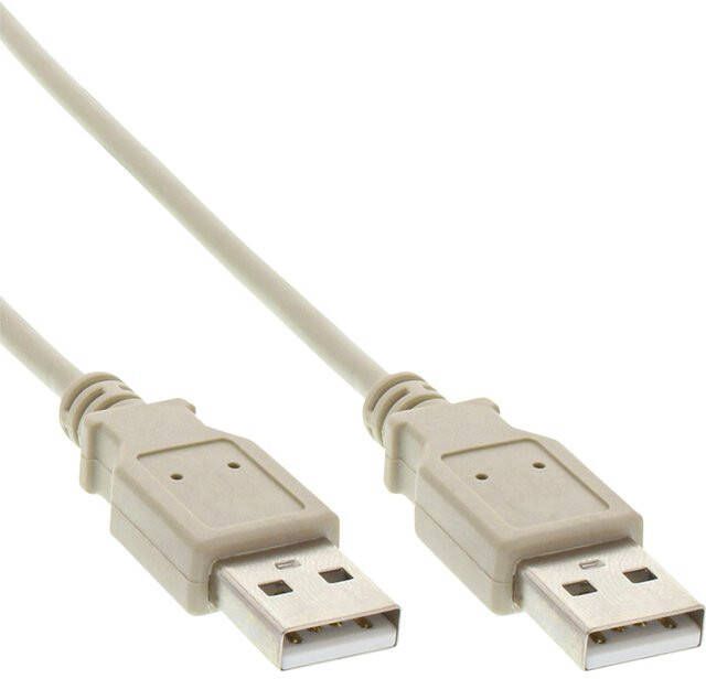 InLine Kabel USB-A 2.0 M-M 2 meter beige