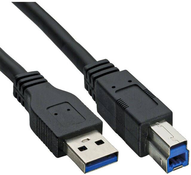 InLine Kabel USB-A USB-B 3.0 M 1.5 meter zwart