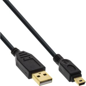 InLine Kabel USB-A USB mini-B 2.0 M 5pin 2 meter zwart