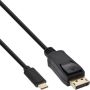 InLine Monitor kabel Displayport USB-C 3.1 4K M M 2 meter - Thumbnail 2