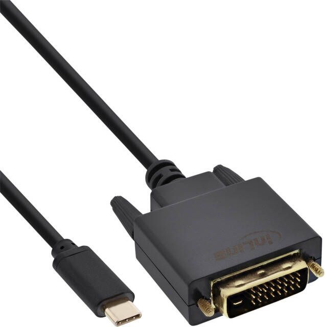 InLine Kabel USB-C DVI 24+1 3.1 1080P M M 2 meter zwart
