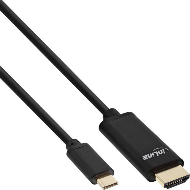 inLine Kabel USB-C HDMI 3.1 2.0 4K M M 2 meter zwart