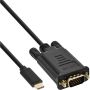 InLine Kabel USB-C VGA 3.1 M M 2 meter zwart - Thumbnail 1