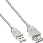InLine Kabel verlengkabel USB-A 2.0 M-V 3 meter grijs - Thumbnail 1