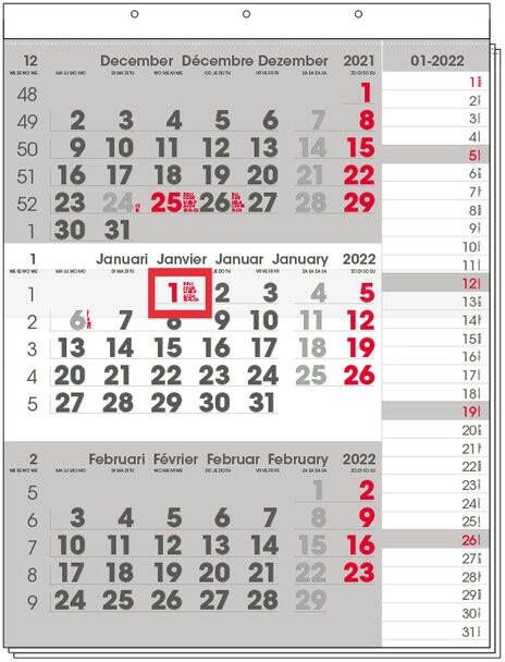 HELIOS 3 Maandkalender 2022 Manager compact formaat notes