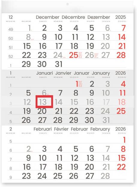 HELIOS 3 Maandkalender 2022 Manager compact formaat