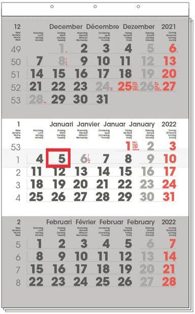 HELIOS 3 Maandskalender 2022 meertalig
